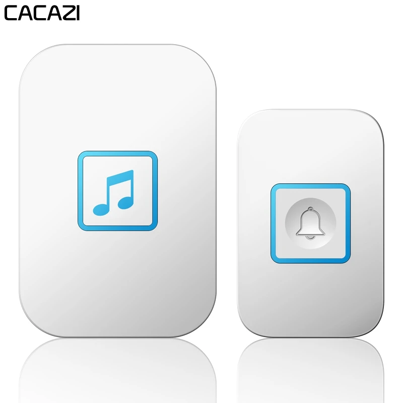 CACAZI Smart Wireless Doorbell Waterproof 1 Button 1 2 Receiver US EU UK AU Plug 300M Remote Home Intelligent Calling Bell
CACAZI Smart Wireless Doorbell Waterproof 1 Button 1 2 Receiver US EU UK AU Plug 300M Remote Home Intelligent Calling Bell