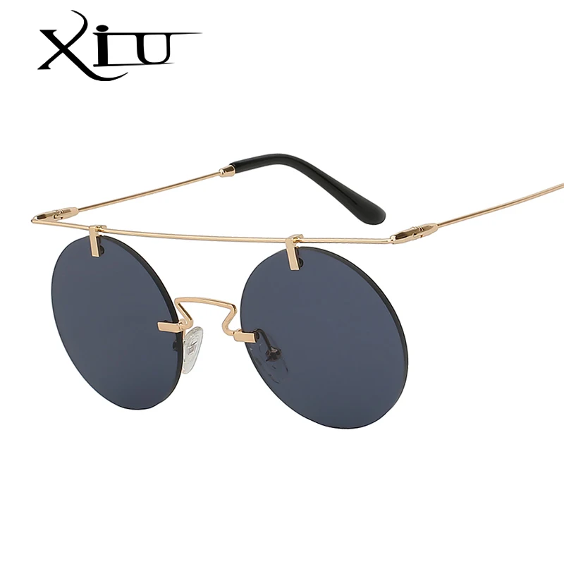 XIU Rimless Steampunk Sunglasses Round Shades Men Women Brand Designer Glasses Fashion Summer Style Vintage Eyewear UV400
XIU Rimless Steampunk Sunglasses Round Shades Men Women Brand Designer Glasses Fashion Summer Style Vintage Eyewear UV400