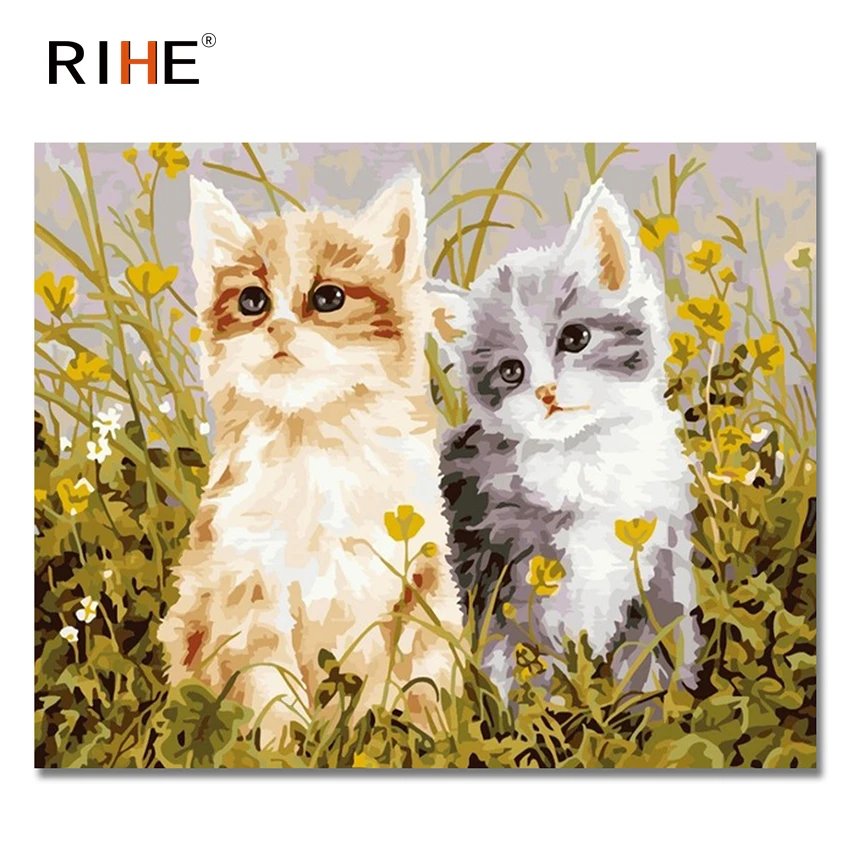 RIHE Cute Cat Diy Painting By Numbers Animal Grass Oil Painting On Canvas Hand Painted Cuadros Decoracion Acrylic Paint 40X50CM
RIHE Cute Cat Diy Painting By Numbers Animal Grass Oil Painting On Canvas Hand Painted Cuadros Decoracion Acrylic Paint 40X50CM