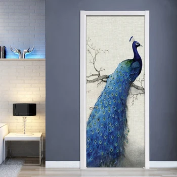 Door Sticker Modern Blue Peacock Creative DIY Home Decoration Door Poster Living Room Bedroom Study Vinyl Waterproof Wallpapers
Door Sticker Modern Blue Peacock Creative DIY Home Decoration Door Poster Living Room Bedroom Study Vinyl Waterproof Wallpapers
