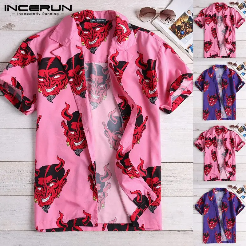 INCERUN New Fashion 2020 Streetwear Men Big Devil Top Camisa Masculina Loose Man Shirts Casual Short Sleeve Camisa Masculina 5XL
INCERUN New Fashion 2020 Streetwear Men Big Devil Top Camisa Masculina Loose Man Shirts Casual Short Sleeve Camisa Masculina 5XL