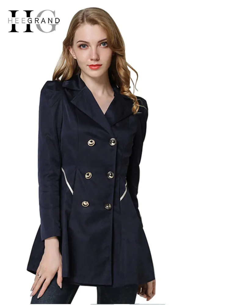 HEE GRAND 2019 Autumn Women Trench Coat Double Breasted OL Brief Style Overcoat Turn-Down Collar Elegant Button Coats WWF102
HEE GRAND 2019 Autumn Women Trench Coat Double Breasted OL Brief Style Overcoat Turn-Down Collar Elegant Button Coats WWF102