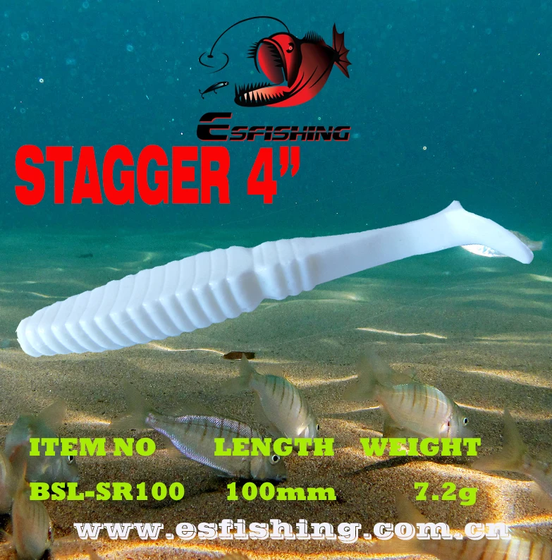 6pcs 10cm/7.2g Esfishing Fishing Lure Shad Stagger...