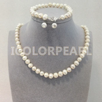 Wholesale(10sets/lot) 6-7mm Potato Nearround White Natural Freshwater Pearl Jewelry Set.Best For Girls!
Wholesale(10sets/lot) 6-7mm Potato Nearround White Natural Freshwater Pearl Jewelry Set.Best For Girls!