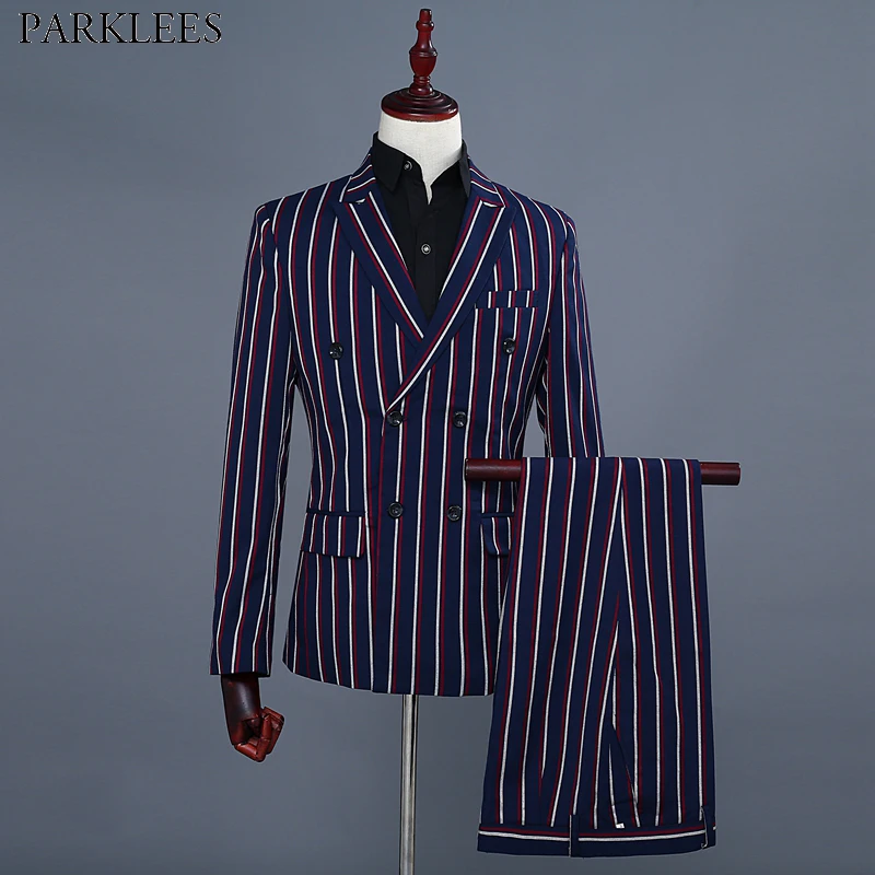 Mens Double Breasted Vertical Striped Suits With Pants 2019 Brand New Party Wedding Groom 2 Piece Suit (Jacket+Pants) Men Ternos
Mens Double Breasted Vertical Striped Suits With Pants 2019 Brand New Party Wedding Groom 2 Piece Suit (Jacket+Pants) Men Ternos