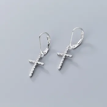 Authentic Real 100% 925 Sterling Silver fine Jewelry white zirconia set Cross Religion Hoop Huggie Earrings GTLE2443
Authentic Real 100% 925 Sterling Silver fine Jewelry white zirconia set Cross Religion Hoop Huggie Earrings GTLE2443