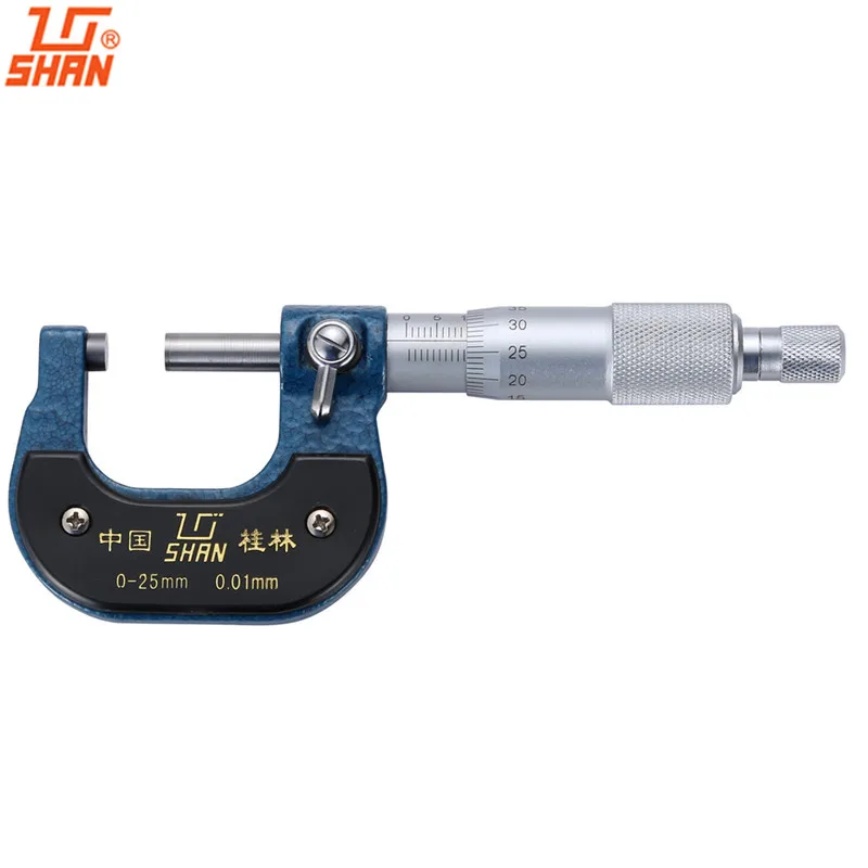 SHAN Outside Micrometer 0-25/25-50/50-75/75-100mm Carbide Alloy Vernier Caliper Micrometer For Thickness Measuring Tools
SHAN Outside Micrometer 0-25/25-50/50-75/75-100mm Carbide Alloy Vernier Caliper Micrometer For Thickness Measuring Tools
