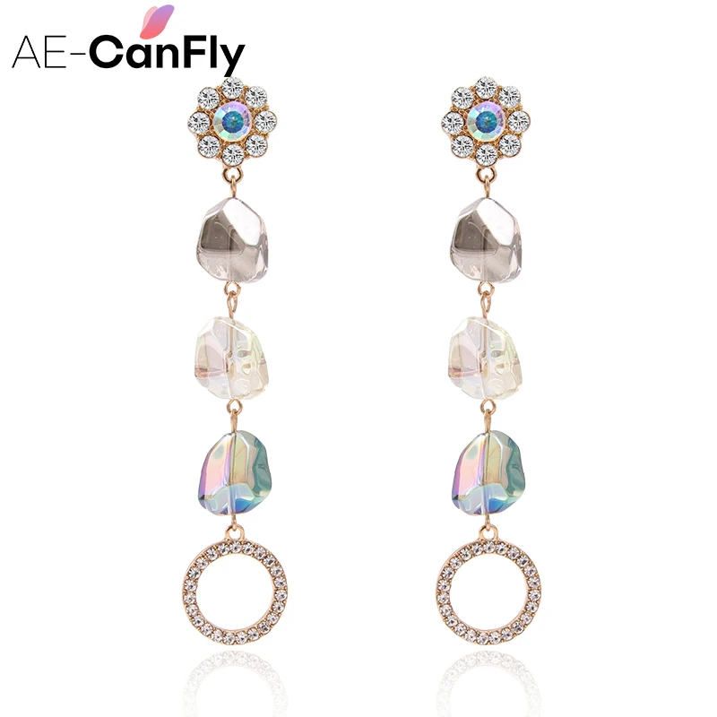 AE-CANFLY Elegance Rhinestone Drop Dangle Earrings Long Crystal Circle Pendant Tassel Earrings Ear Jewelry Earring For Women
AE-CANFLY Elegance Rhinestone Drop Dangle Earrings Long Crystal Circle Pendant Tassel Earrings Ear Jewelry Earring For Women