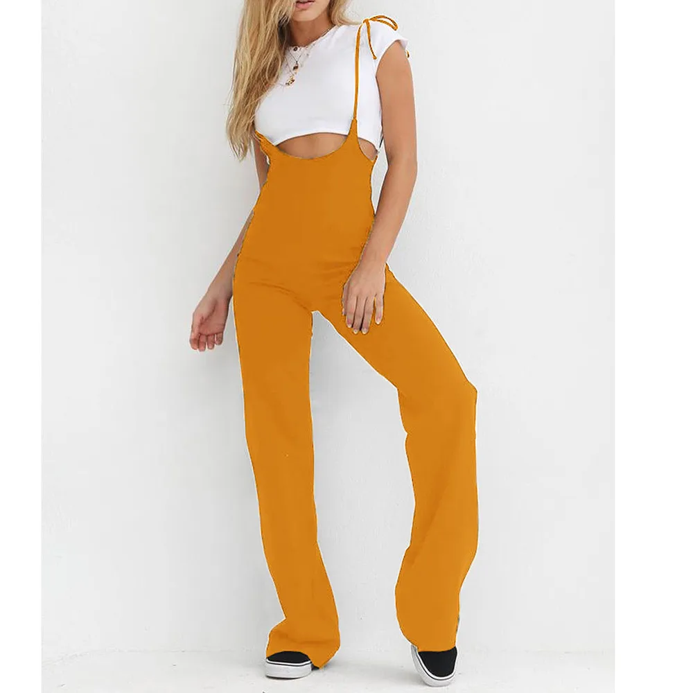 Yellow Wrap Waist Wide Leg Suspender Jumpsuit Women Backless Sleeveless High Waist spaghetti strap Summer Vacation Jumpsuits
Yellow Wrap Waist Wide Leg Suspender Jumpsuit Women Backless Sleeveless High Waist spaghetti strap Summer Vacation Jumpsuits