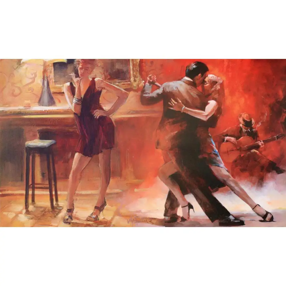 Best Modern Art Dancer Paintings Cafe Bars Tango Argentina Figure Oil on Canvas Hand Painted High Quality Wall Decoration
Best Modern Art Dancer Paintings Cafe Bars Tango Argentina Figure Oil on Canvas Hand Painted High Quality Wall Decoration