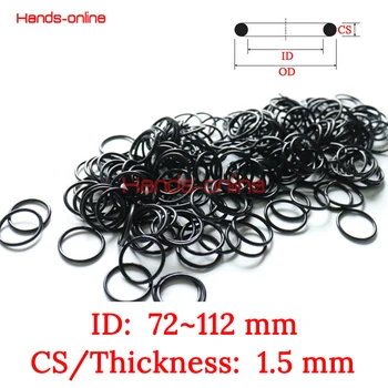 

10pcs NBR ID 72 74 75 77 78 79 80 82 84 85 87 88 90 92 94 96 97 100 104.4 112 mm x Oil Seal Rubber Ring Gaskets section 1.5mm