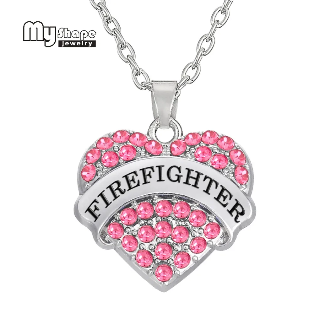 my shape Rhodium Plated Special Colorful Firefighter & Heart Pendant Crystal Necklaces
my shape Rhodium Plated Special Colorful Firefighter & Heart Pendant Crystal Necklaces