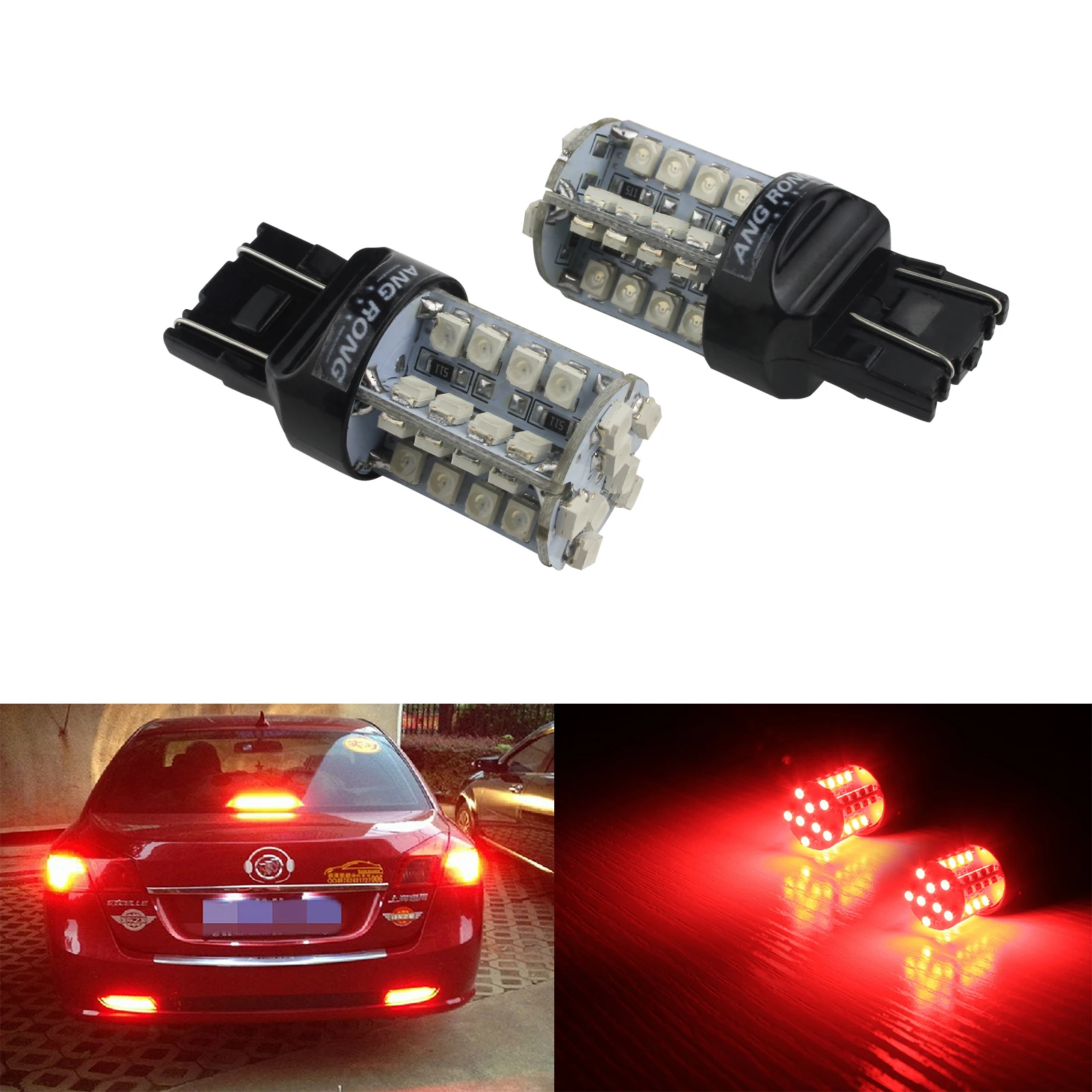 ANGRONG 2X Red 580 7443 W21/5W 582 Bulb SMD 40 LED Side Indicator Tail Brake Stop Light
ANGRONG 2X Red 580 7443 W21/5W 582 Bulb SMD 40 LED Side Indicator Tail Brake Stop Light