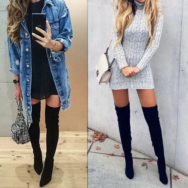 Pointed Toe Over The Knee Boots Stretch Fabric High Heel Knee High Boots Slip On Winter Women Boots SWE0008
Pointed Toe Over The Knee Boots Stretch Fabric High Heel Knee High Boots Slip On Winter Women Boots SWE0008