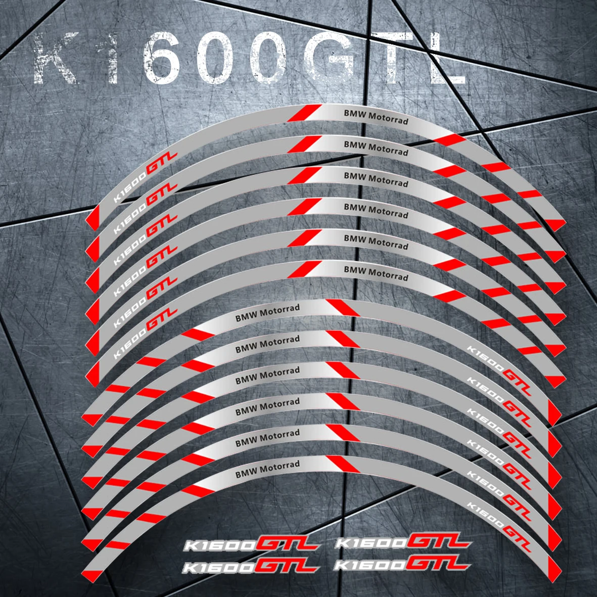 High quality Motorcycle front and rear wheels Edge Outer Rim Sticker Reflective Stripe Wheel Decals For BMW K1600GTL
High quality Motorcycle front and rear wheels Edge Outer Rim Sticker Reflective Stripe Wheel Decals For BMW K1600GTL
