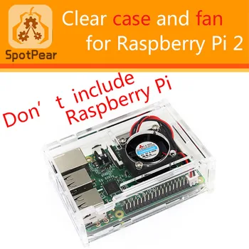 Raspberry pi 3 model B case with free fan. support B+/2B.Good cool case