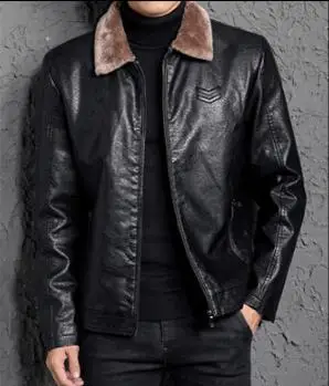 2018 New Style Men Leather Clothing Long Sleeve Solid Color Jackets Warm Cotton Plus Size Male Tops Turn-Down Collar Clothes
2018 New Style Men Leather Clothing Long Sleeve Solid Color Jackets Warm Cotton Plus Size Male Tops Turn-Down Collar Clothes