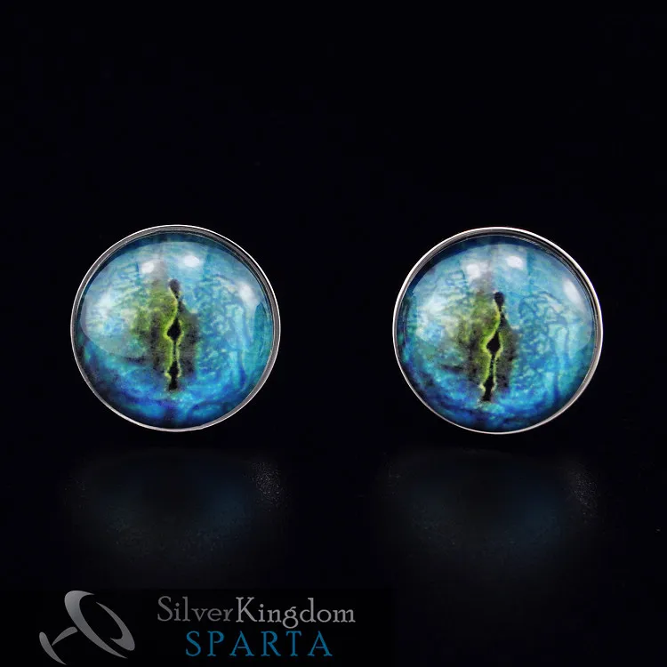 SPARTA Lifelike Blue Dragon Eye White Gold Electroplated cufflinks men's Cuff Links + Free Shipping !!!
SPARTA Lifelike Blue Dragon Eye White Gold Electroplated cufflinks men's Cuff Links + Free Shipping !!!