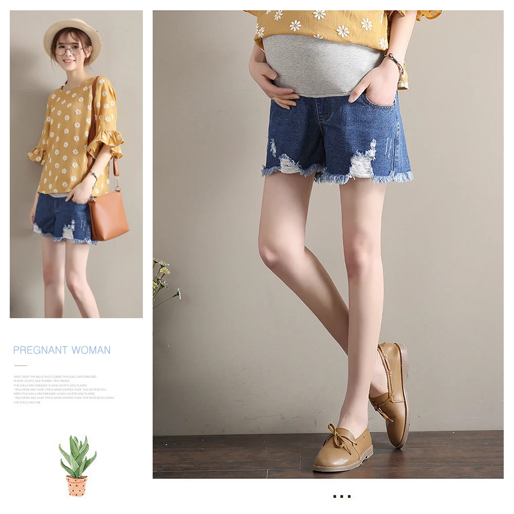 Maternity denim shorts (1)