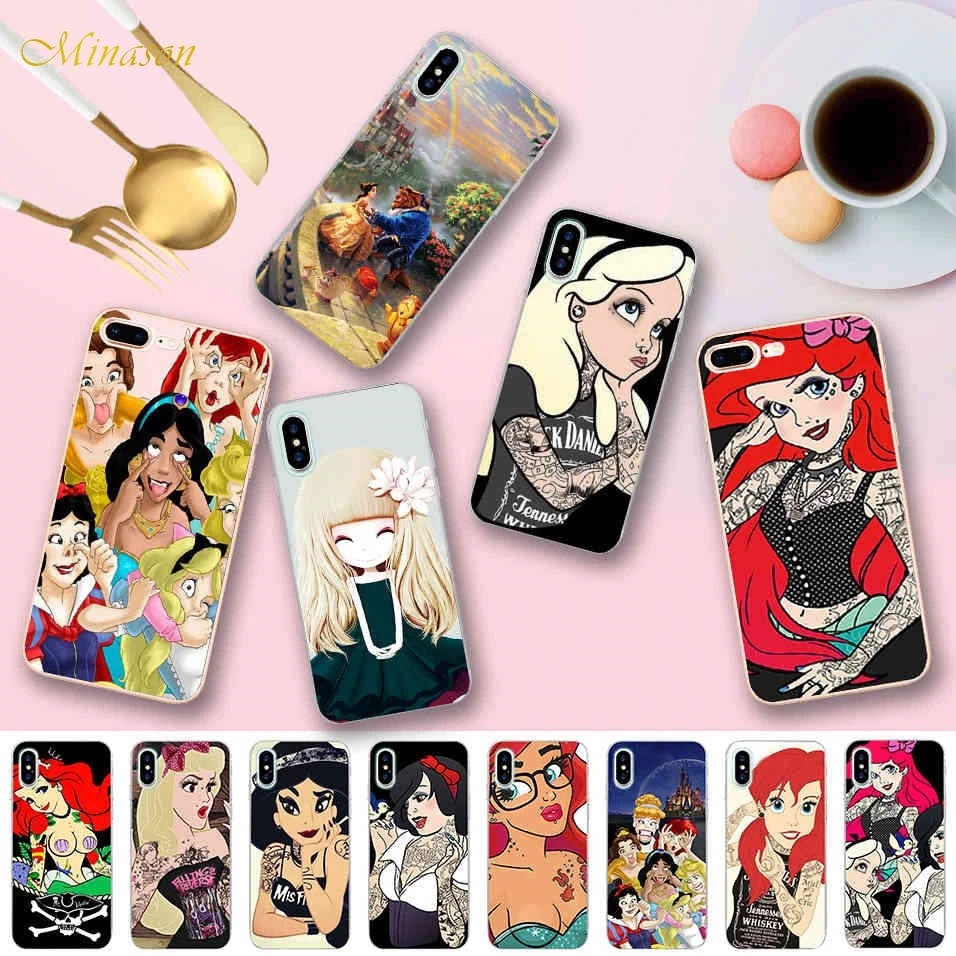 Joke Silly Funny Tattooed Princess Alice Ariel Jasmine Case for iPhone X 5 S 5S 6 6S 7 8 Plus Clear Soft Silicone Cover
Joke Silly Funny Tattooed Princess Alice Ariel Jasmine Case for iPhone X 5 S 5S 6 6S 7 8 Plus Clear Soft Silicone Cover