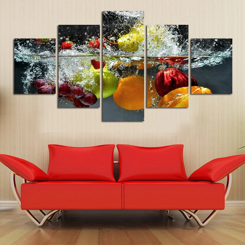 5 Panels Wall Art Painting Print On Canvas Picture Modern Fruits Water Pictures HD Printing Kitchen Home Decor No Frame
5 Panels Wall Art Painting Print On Canvas Picture Modern Fruits Water Pictures HD Printing Kitchen Home Decor No Frame