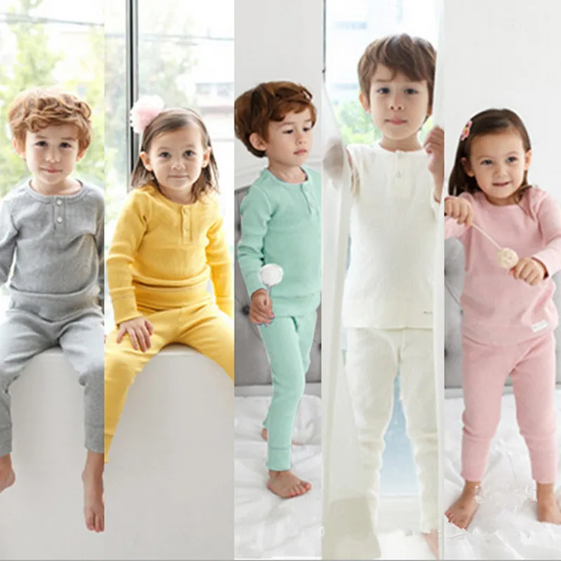 Hot Sale 2019 Children Autumn Winter Pajamas Set Infant Baby Boys Girls Solid Botton Homewear Kids Cotton Lounge wear
Hot Sale 2019 Children Autumn Winter Pajamas Set Infant Baby Boys Girls Solid Botton Homewear Kids Cotton Lounge wear