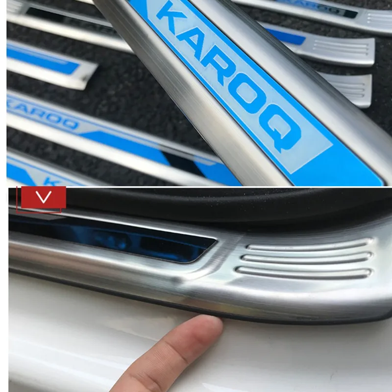 Car Styling Stainless Steel Accessories For SKODA KAROQ 2018 2019 Inner Door Scuff Sill Plates Kick Step Entry Trim Cover Plate
Car Styling Stainless Steel Accessories For SKODA KAROQ 2018 2019 Inner Door Scuff Sill Plates Kick Step Entry Trim Cover Plate