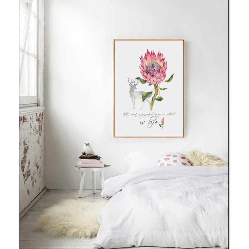 In early puberty flowers Nordic style hanging picture Bedroom decoration canvas paintings unframed
In early puberty flowers Nordic style hanging picture Bedroom decoration canvas paintings unframed