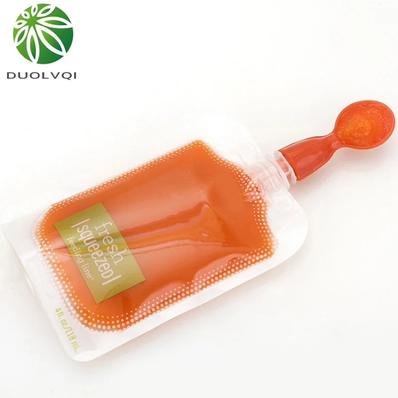 Food Grade Plastic Fruit Vegetables Juice Containers Eco-friendly Baby Food Storage Bags Prctical Child Safe Spoon Fit The Bags
Food Grade Plastic Fruit Vegetables Juice Containers Eco-friendly Baby Food Storage Bags Prctical Child Safe Spoon Fit The Bags