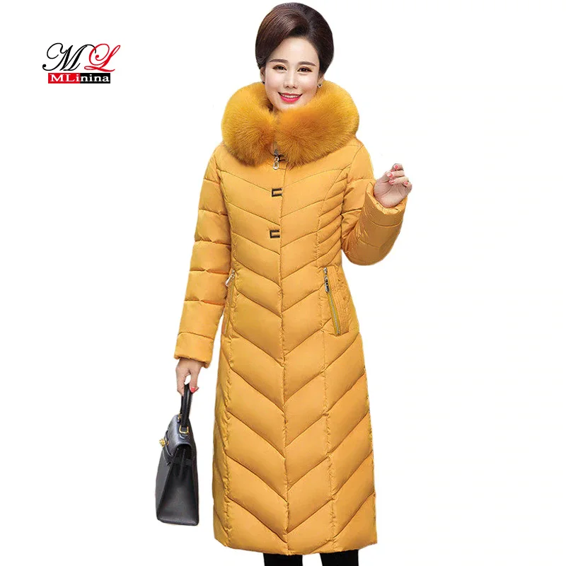 Lusumily New Winter Coat Women X-Long Plus Size 5XL Thick Fur Collar Winter Down Jacket Women Long Parkas Cotton Hooded Outerwea
Lusumily New Winter Coat Women X-Long Plus Size 5XL Thick Fur Collar Winter Down Jacket Women Long Parkas Cotton Hooded Outerwea