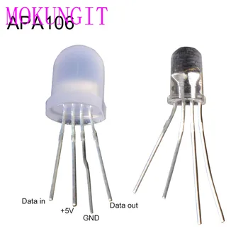 10pcs-1000pcs DC5V APA106 F5 5mm F8 8mm Round RGB LED APA106 chipset inside RGB Full color Frosted LED Chips
10pcs-1000pcs DC5V APA106 F5 5mm F8 8mm Round RGB LED APA106 chipset inside RGB Full color Frosted LED Chips