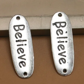 50pcs Exquisite believe word Oval double hole connector charm pendants 34*12mm 2.8g Antique silver earring bracelet necklace
50pcs Exquisite believe word Oval double hole connector charm pendants 34*12mm 2.8g Antique silver earring bracelet necklace