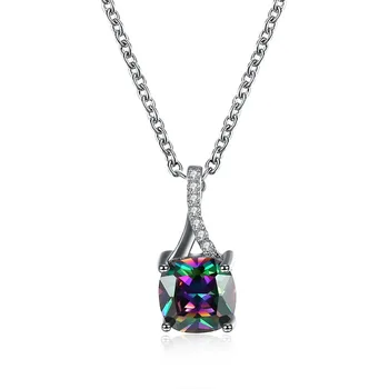 Oval Inlaid Colorful Crystal Women Necklace Luxury Crystal Water Drop Shape Pendant Necklace Woman Silver Necklace Gift For Lady
Oval Inlaid Colorful Crystal Women Necklace Luxury Crystal Water Drop Shape Pendant Necklace Woman Silver Necklace Gift For Lady