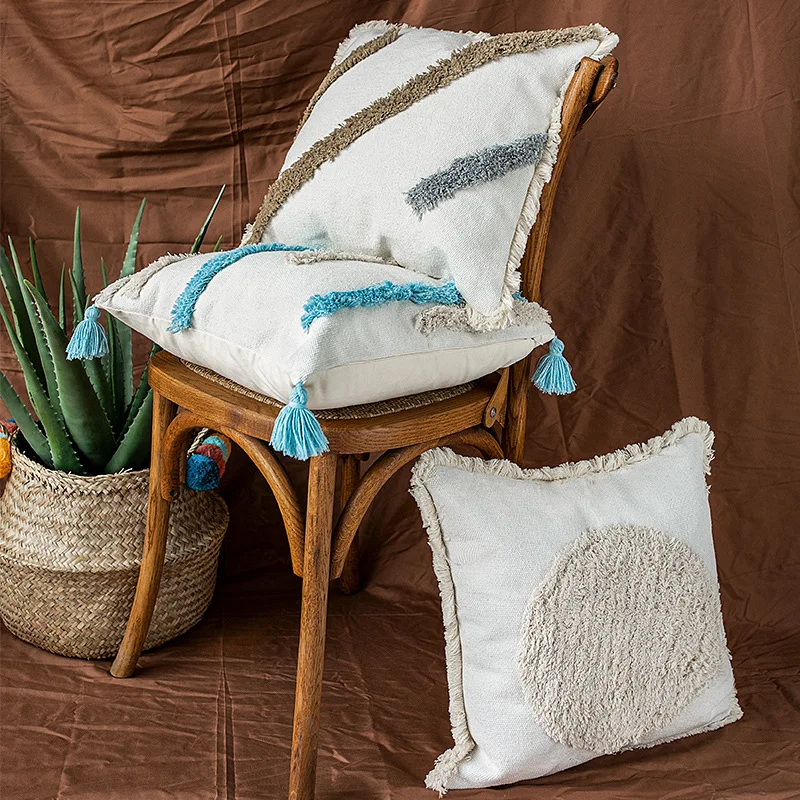 Cotton thread woven tassel pillowcase modern simple pillowcase office chair cushion cover cojines decorativos para sofa
Cotton thread woven tassel pillowcase modern simple pillowcase office chair cushion cover cojines decorativos para sofa