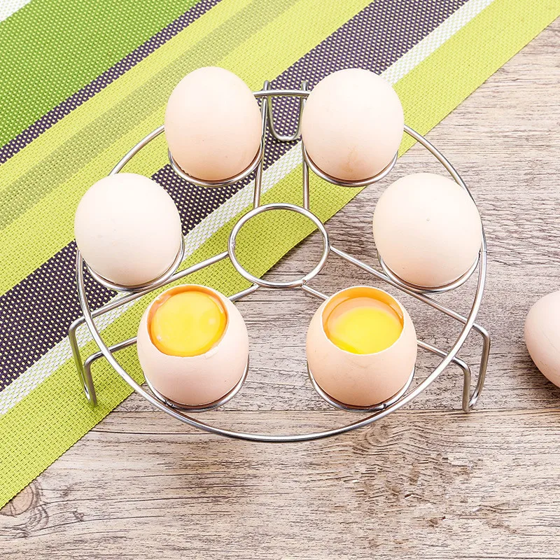 1PC Stainless Steel Egg Steamer Rack 7 Slots Pot Steam Egg Seperate Water Shelf Steaming Holder Basket for Cooker OK 0656
1PC Stainless Steel Egg Steamer Rack 7 Slots Pot Steam Egg Seperate Water Shelf Steaming Holder Basket for Cooker OK 0656