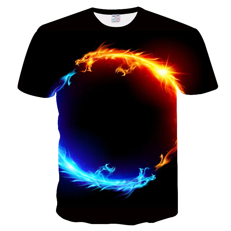2019 Europe and the United States hot new Amazon explosion models 3D digital printing T-shirt water fire dragon planet summer sh
2019 Europe and the United States hot new Amazon explosion models 3D digital printing T-shirt water fire dragon planet summer sh