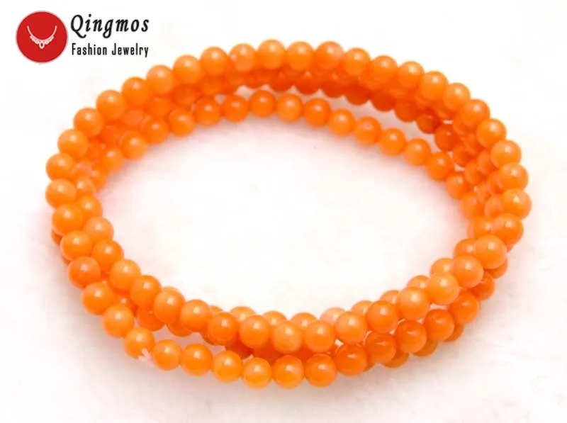 Qingmos Natural Coral Bracelet for Women with 5-6mm Round Orange Coral Long Necklace Bracelet Fine Jewelry 30" Colar Femme Br334
Qingmos Natural Coral Bracelet for Women with 5-6mm Round Orange Coral Long Necklace Bracelet Fine Jewelry 30" Colar Femme Br334