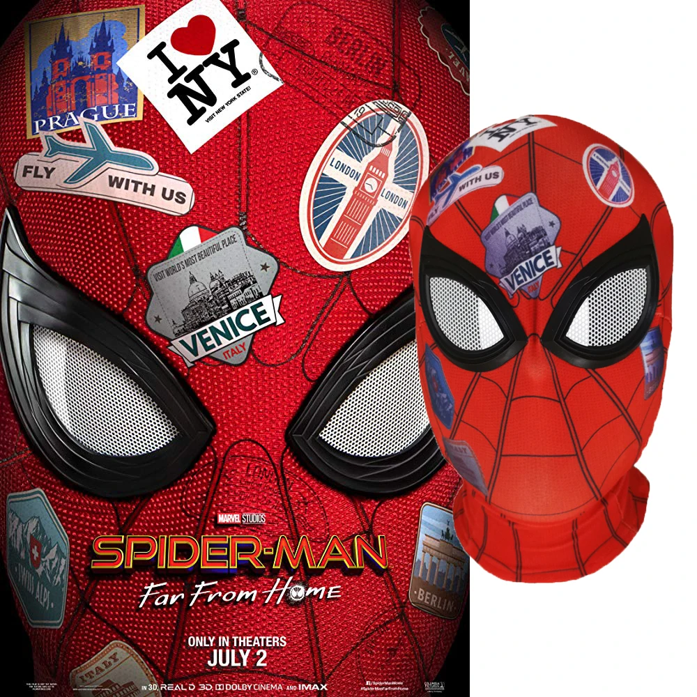 Spider-Man: Far From Home Peter Parker Hero Mask Lenses 3D Cosplay Spiderman Superhero Props Masks Lycra Fabric Material
Spider-Man: Far From Home Peter Parker Hero Mask Lenses 3D Cosplay Spiderman Superhero Props Masks Lycra Fabric Material