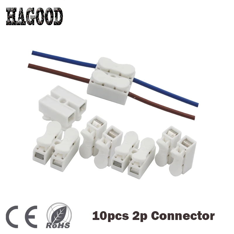 10pcs Led Strip 2p CH-2 G7 Spring Wire Quick Connector Splice Easy Fit With No Welding No Screws Cable Clamp Terminal 2 Way
10pcs Led Strip 2p CH-2 G7 Spring Wire Quick Connector Splice Easy Fit With No Welding No Screws Cable Clamp Terminal 2 Way