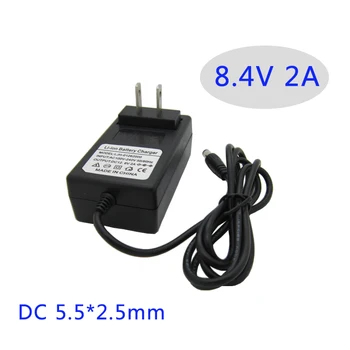 5.5*2.5mm DC 8.4V 2A polymer lithium battery charger Smart Intelligent Charger Li-ion LiPo Battery AU/EU/UK/US plug available 
5.5*2.5mm DC 8.4V 2A polymer lithium battery charger Smart Intelligent Charger Li-ion LiPo Battery AU/EU/UK/US plug available