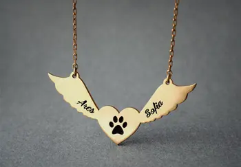 SENFAI Brand Popular Angle Wing Necklace Custom Personalize Heart Necklace Fashion Design Paw Necklace Collares
SENFAI Brand Popular Angle Wing Necklace Custom Personalize Heart Necklace Fashion Design Paw Necklace Collares