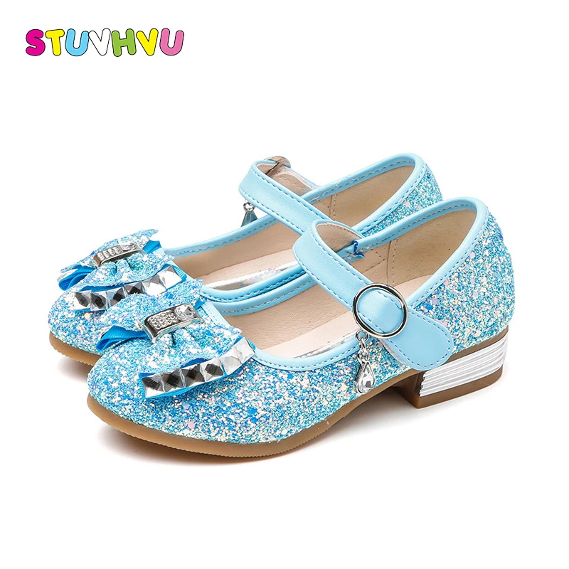 Girls heels child shoes fashion sequin bow party girls princess shoes blue pink gold silver non-slip soft bottom kids shoes
Girls heels child shoes fashion sequin bow party girls princess shoes blue pink gold silver non-slip soft bottom kids shoes