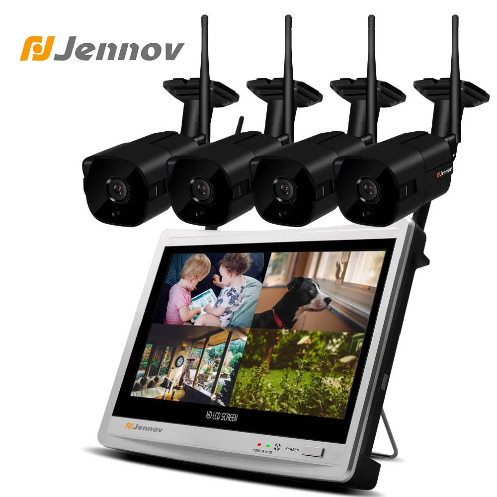 Jennov 1080P 2MP 12inch LCD CCTV Kit Video Surveillance Kit IP Camera Outdoor WiFi Security Camera System Wireless P2P HDMI
Jennov 1080P 2MP 12inch LCD CCTV Kit Video Surveillance Kit IP Camera Outdoor WiFi Security Camera System Wireless P2P HDMI