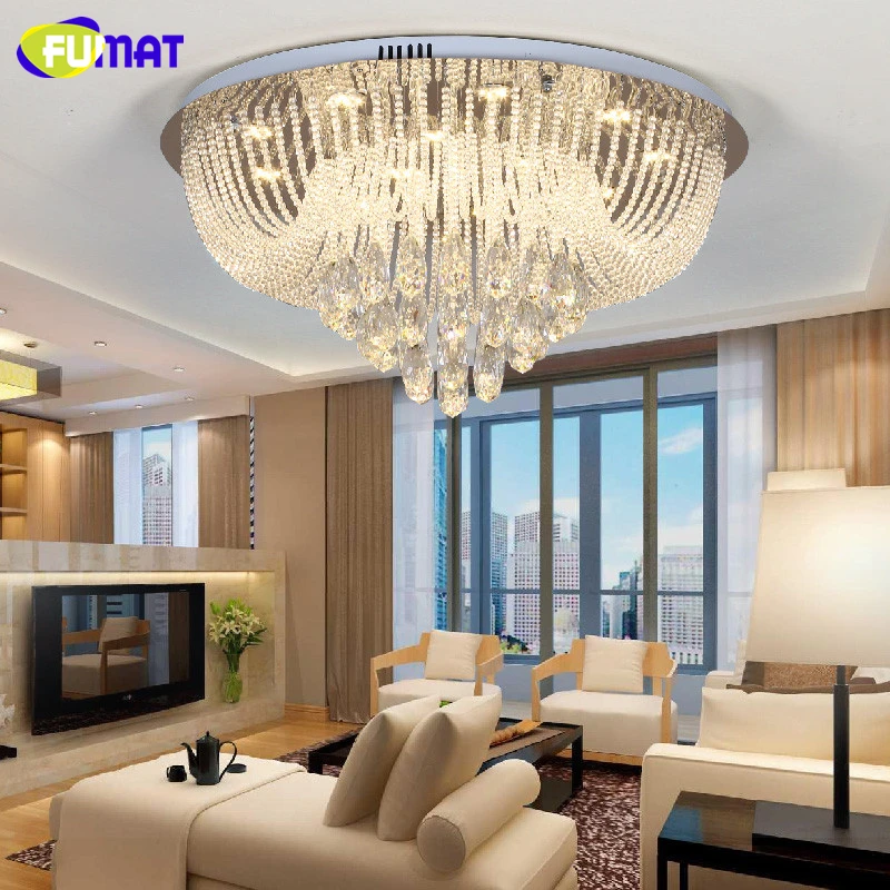 

FUMAT Modern Chandelier Ceiling Indoor Light String K9 Crystal Lightings Living Room Bedroom Metal Lustre cristal Light Fixtures