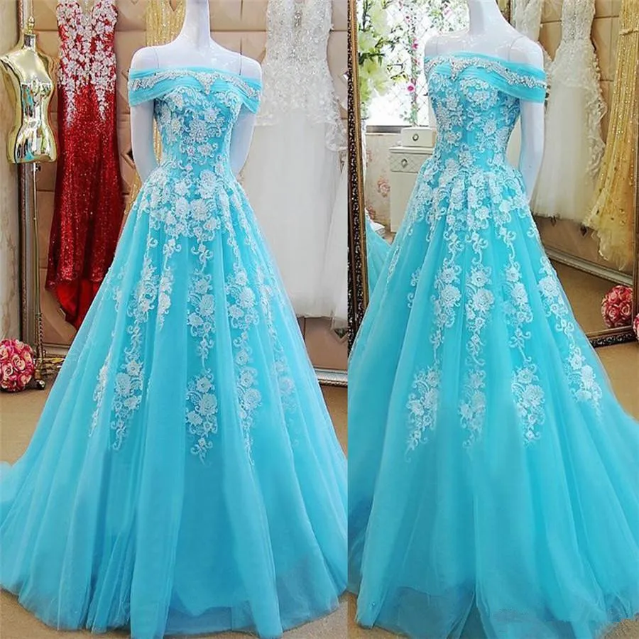 Off the Shoulder boat Neck Mint Green Tulle A-line Applique Prom Dress Reals Evening black girl prom Gowns 2019 prom dresses 
Off the Shoulder boat Neck Mint Green Tulle A-line Applique Prom Dress Reals Evening black girl prom Gowns 2019 prom dresses