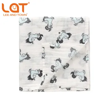 LAT Baby 100% Cotton Muslin Swaddle Blanket Wrap, Unicorn Print, Receiving Blanket, Burping Cloth & Stroller Cover Gift 47"x47"
LAT Baby 100% Cotton Muslin Swaddle Blanket Wrap, Unicorn Print, Receiving Blanket, Burping Cloth & Stroller Cover Gift 47"x47"