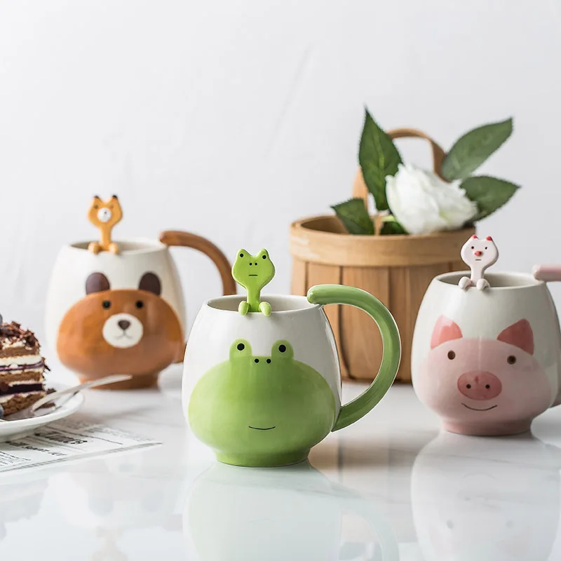Hand-painted Coffee Cup Lovely Panda/Frog/Cat/Pig Ceramic Mug Teacup include teaspoon LW0321603
Hand-painted Coffee Cup Lovely Panda/Frog/Cat/Pig Ceramic Mug Teacup include teaspoon LW0321603