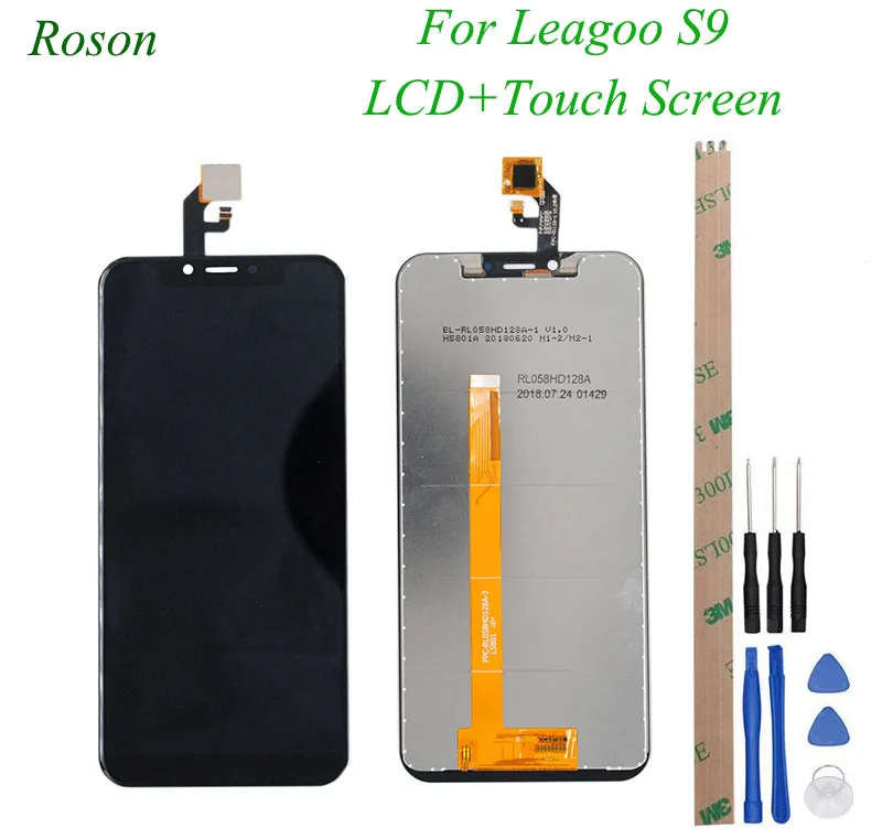 Roson For LEAGOO S9 LCD Display And Touch Screen 5.85" Digitizer LCD Screen Panel Assembly Tools+Adhesive
Roson For LEAGOO S9 LCD Display And Touch Screen 5.85" Digitizer LCD Screen Panel Assembly Tools+Adhesive