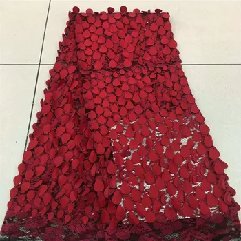 Red Africa 3D Fabric with Embroidered guipure lace Popular nigerian tulle mesh lace fabric 5yard F313-1
Red Africa 3D Fabric with Embroidered guipure lace Popular nigerian tulle mesh lace fabric 5yard F313-1