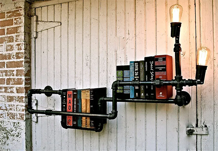 Vintage Industrial Loft Personality Bookshelf Water Pipe Iron Edison Wall Sconce Lamp Hotel Bar Restaurant Home Decor Lighting
Vintage Industrial Loft Personality Bookshelf Water Pipe Iron Edison Wall Sconce Lamp Hotel Bar Restaurant Home Decor Lighting
